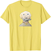 a yellow tee shirt showing the cover from the Bob Sellon song Molson The Dog